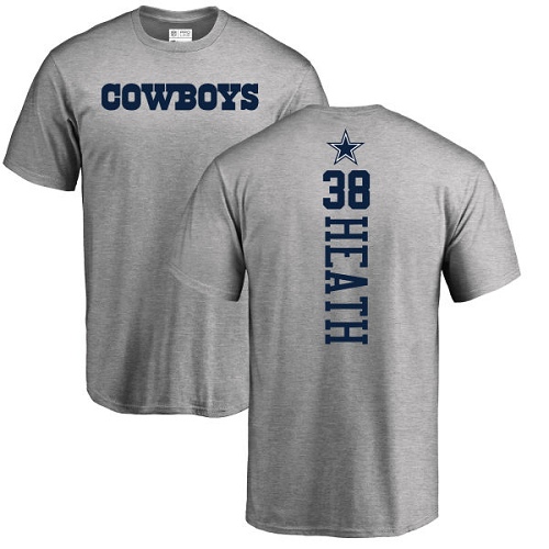 Men Dallas Cowboys Ash Jeff Heath Backer #38 Nike NFL T Shirt